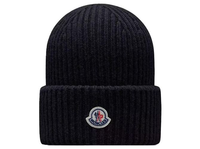 Moncler Berretto in lana e cashmere con logo Nero - vista 2