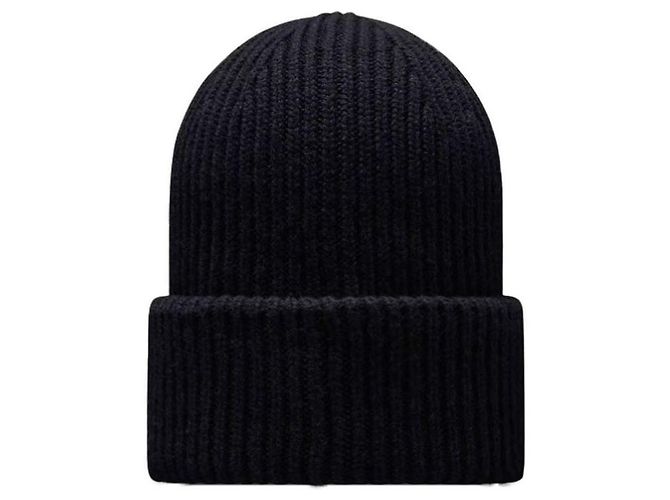Moncler Berretto in lana e cashmere con logo Nero - vista 3