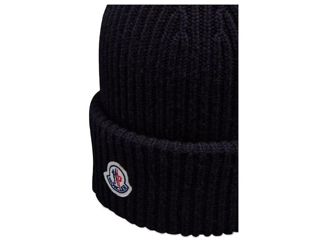 Moncler Berretto in lana e cashmere con logo Nero - vista 8