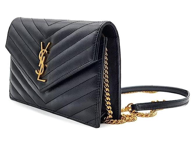 Saint Laurent Borsa a tracolla Monogram Envelope Chain Nero - vista 2