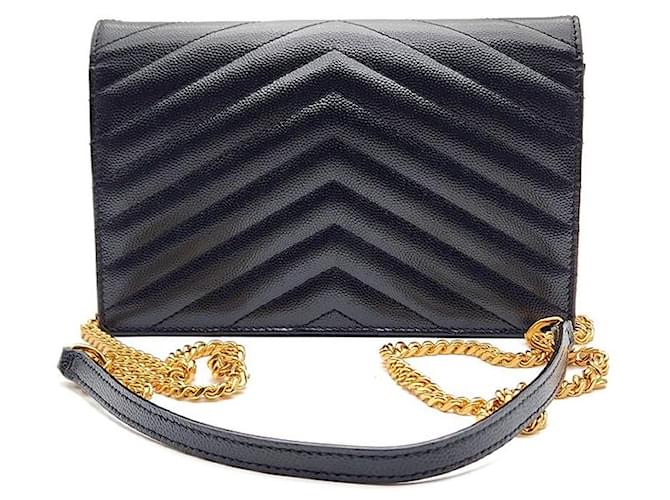 Saint Laurent Borsa a tracolla Monogram Envelope Chain Nero - vista 3