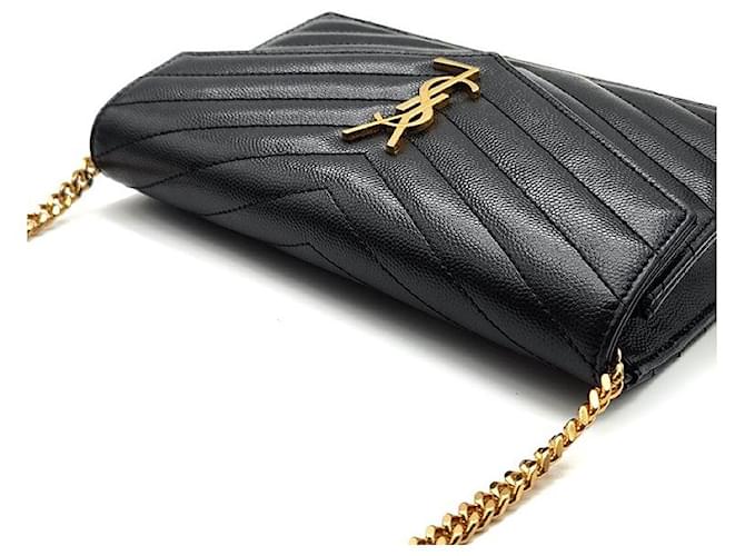 Saint Laurent Borsa a tracolla Monogram Envelope Chain Nero - vista 6