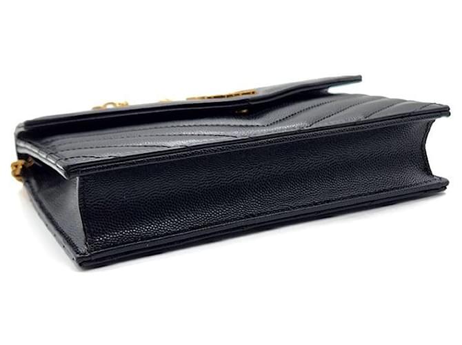 Saint Laurent Borsa a tracolla Monogram Envelope Chain Nero - vista 7