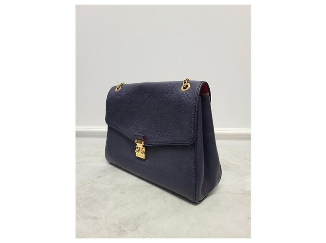 Louis Vuitton Borsa a Spalla Navy Monogram Empreinte Saint Germain Blu - vista 3