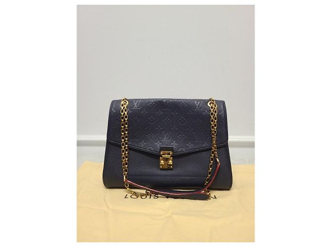 Louis Vuitton Borsa a Spalla Navy Monogram Empreinte Saint Germain Blu - vista 8