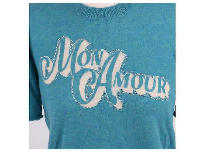 Zadig & Voltaire Cashmere Aqua XS T-Shirt für Damen Blau - Ansicht 2