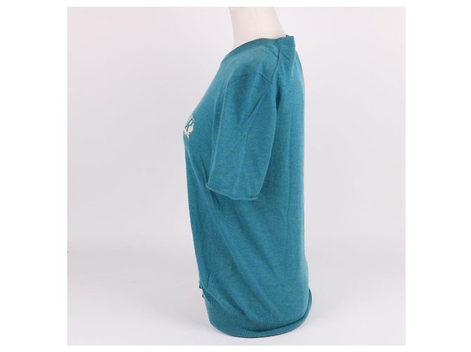 Zadig & Voltaire Cashmere Aqua XS T-Shirt für Damen Blau - Ansicht 3