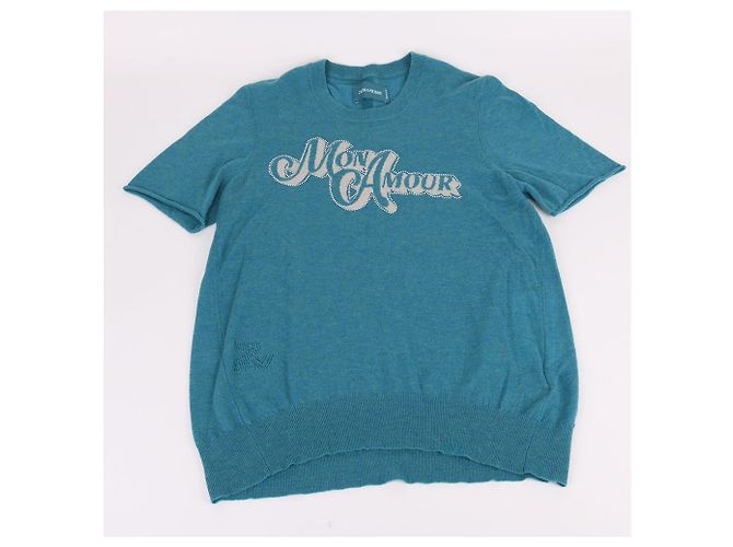 Zadig & Voltaire Cashmere Aqua XS T-Shirt für Damen Blau - Ansicht 5