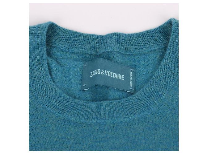 Zadig & Voltaire Cashmere Aqua XS T-Shirt für Damen Blau - Ansicht 6
