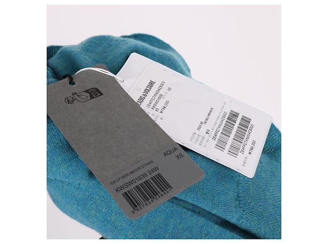 Zadig & Voltaire Cashmere Aqua XS T-Shirt für Damen Blau - Ansicht 9