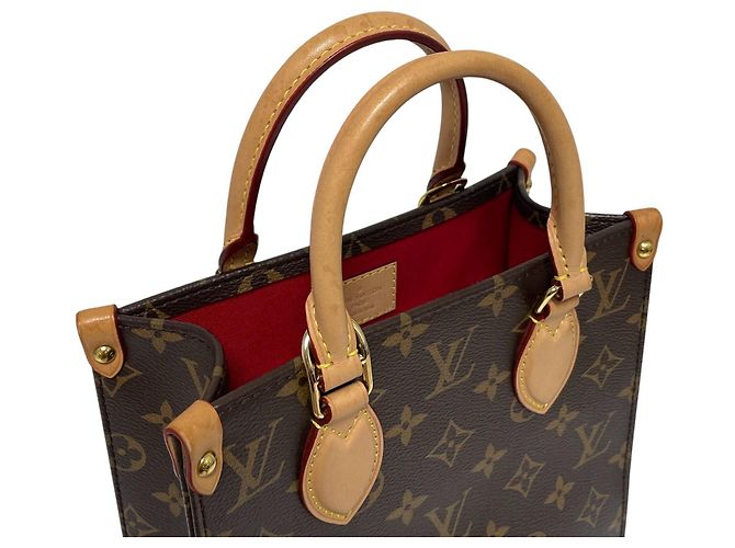 Louis Vuitton Monogram Sac Plat BB Tote Bag Schwarz - Ansicht 4