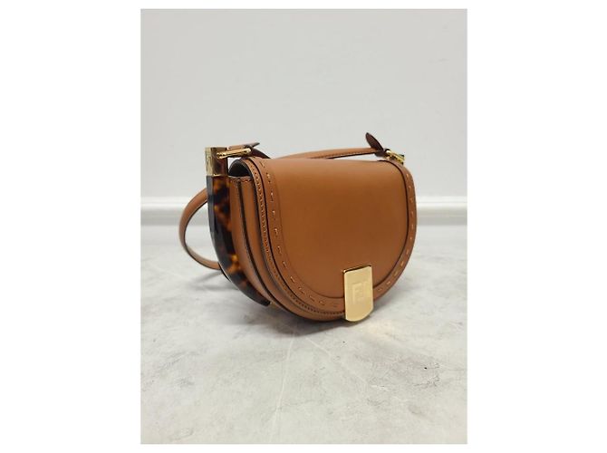 Fendi Borsa a tracolla Moonlight in pelle marrone e tonalità oro - vista 3
