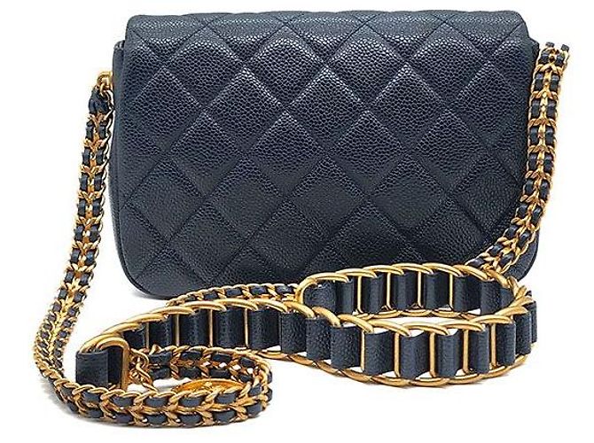 Chanel Borsa a Catena Caviar Soul Blu - vista 3