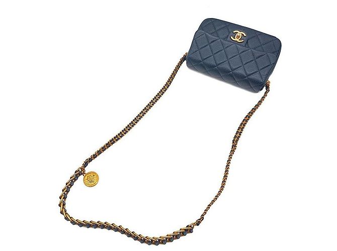 Chanel Borsa a Catena Caviar Soul Blu - vista 4