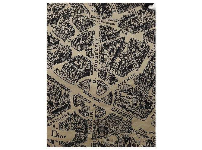Dior Calça-saia em jacquard de tafetá técnico bege e preto - vista 3