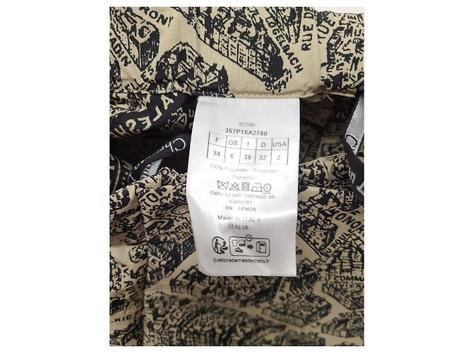 Dior Calça-saia em jacquard de tafetá técnico bege e preto - vista 5