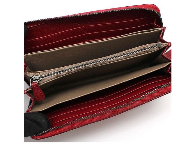 Bottega Veneta Red Gradient Zip Around Long Wallet - view 7