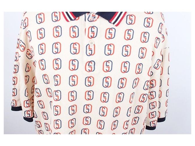 Gucci Polo-Shirt aus Baumwolle mit Horsebit-Print XL Mehrfarben - Ansicht 5