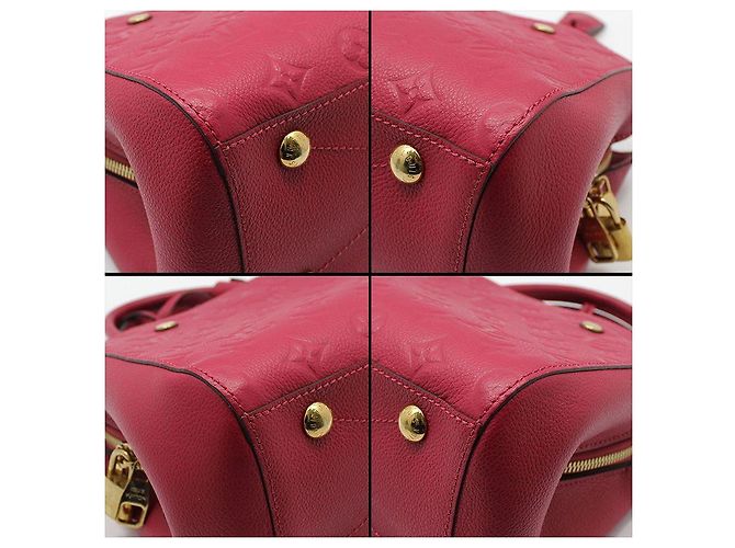 Louis Vuitton Borsa a Spalla Monogram Empreinte Montaigne BB Rosso - vista 10