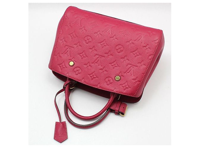 Louis Vuitton Borsa a Spalla Monogram Empreinte Montaigne BB Rosso - vista 3
