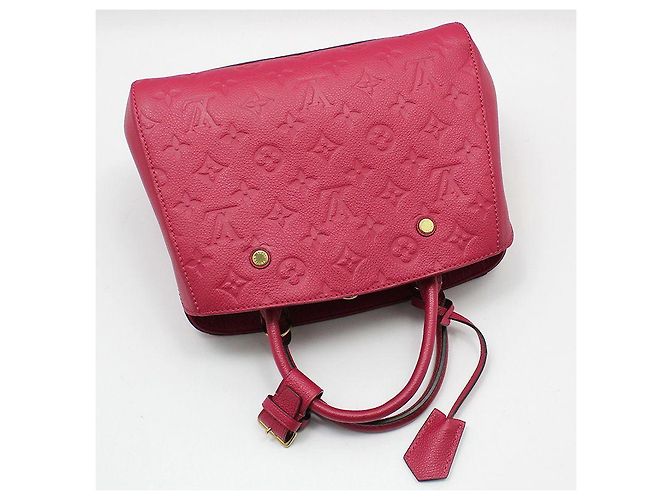 Louis Vuitton Borsa a Spalla Monogram Empreinte Montaigne BB Rosso - vista 4