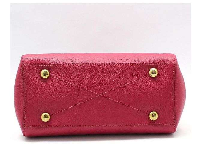 Louis Vuitton Borsa a Spalla Monogram Empreinte Montaigne BB Rosso - vista 5