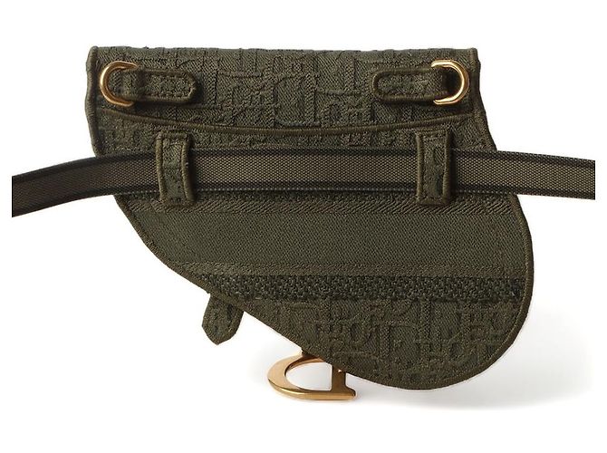Dior Oblique Canvas Saddle Pouch Gürteltasche (Seltenes Stück) Braun - Ansicht 3