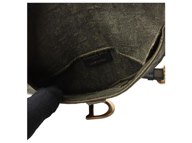 Dior Oblique Canvas Saddle Pouch Gürteltasche (Seltenes Stück) Braun - Ansicht 7