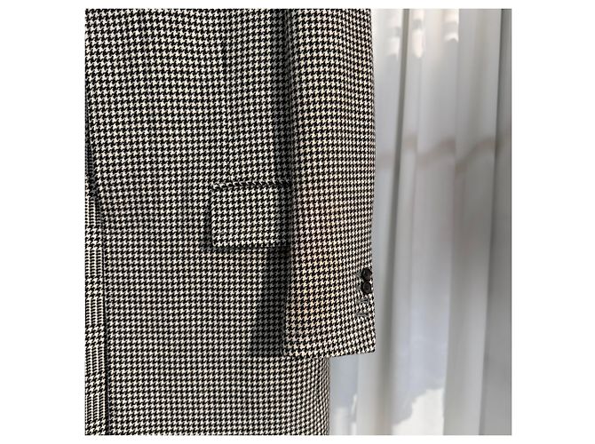 Thom Browne Glen Houndstooth RWB Wool Coat Multiple colors - view 4
