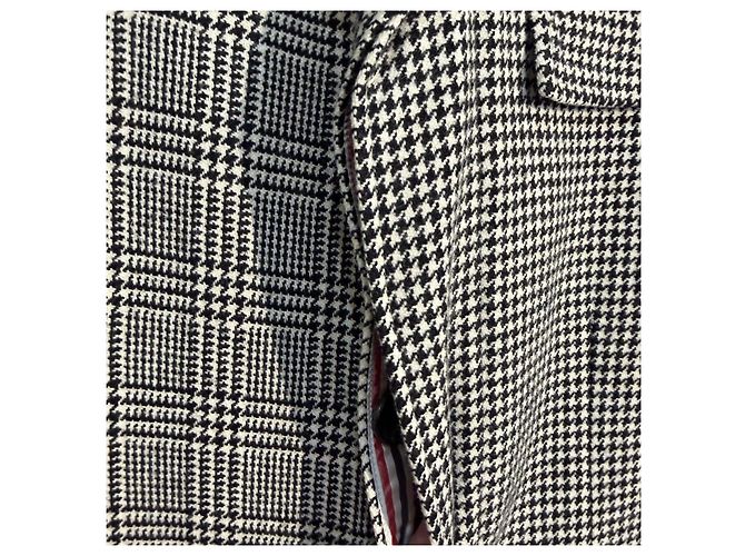 Thom Browne Glen Houndstooth RWB Wool Coat Multiple colors - view 5
