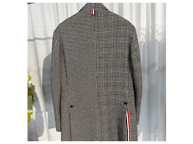 Thom Browne Glen Houndstooth RWB Wool Coat Multiple colors - view 7
