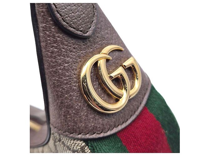 Gucci Borsa Hobo Mini Ophidia GG Supreme Marrone - vista 8