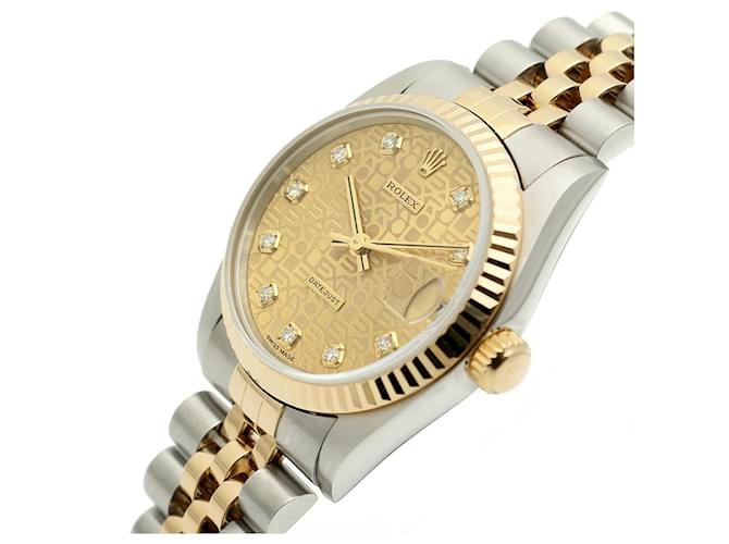 Rolex Datejust Medium Original Diamond Computer Dial Damenuhr Golden - Ansicht 10