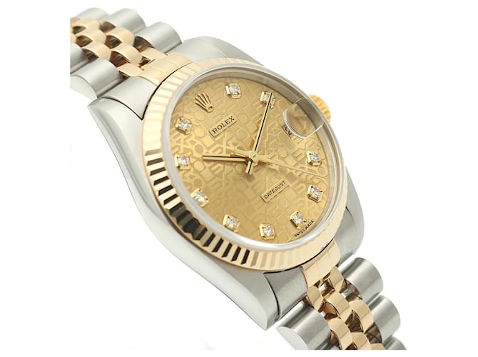 Rolex Datejust Medium Original Diamond Computer Dial Damenuhr Golden - Ansicht 11
