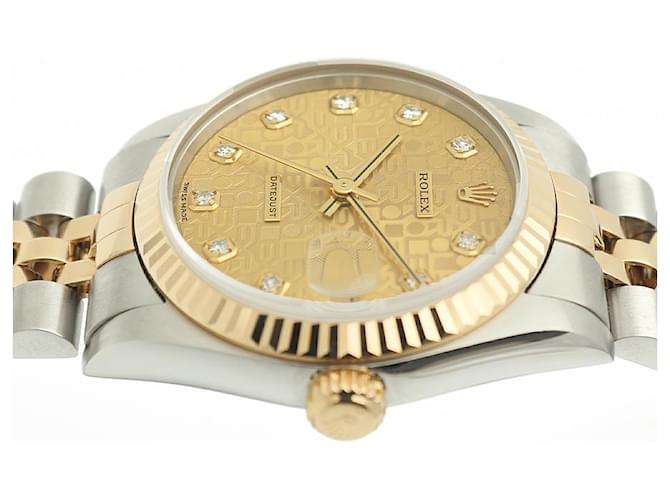 Rolex Datejust Medium Original Diamond Computer Dial Damenuhr Golden - Ansicht 12