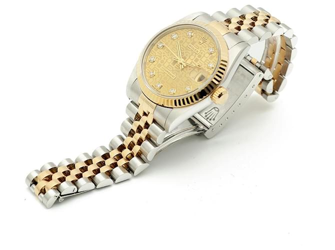 Rolex Datejust Medium Original Diamond Computer Dial Damenuhr Golden - Ansicht 14