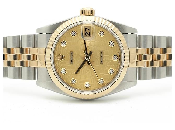 Rolex Datejust Medium Original Diamond Computer Dial Damenuhr Golden - Ansicht 17