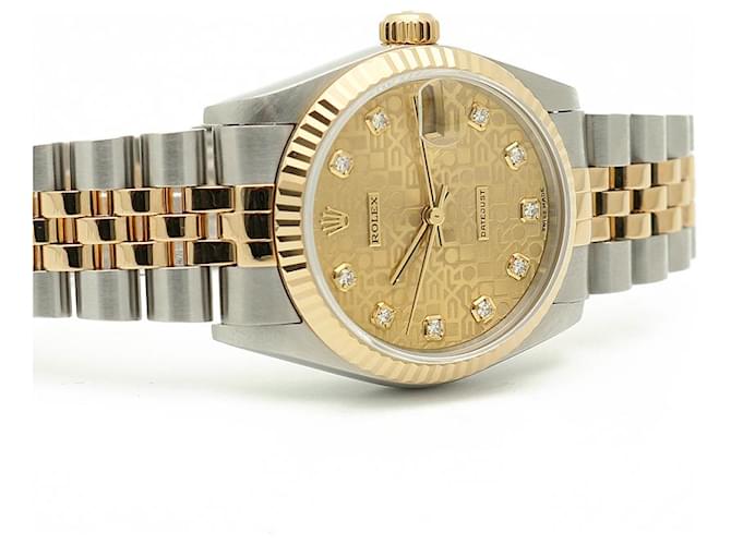 Rolex Datejust Medium Original Diamond Computer Dial Damenuhr Golden - Ansicht 18