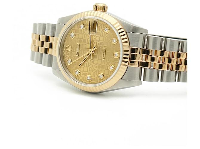 Rolex Datejust Medium Original Diamond Computer Dial Damenuhr Golden - Ansicht 19