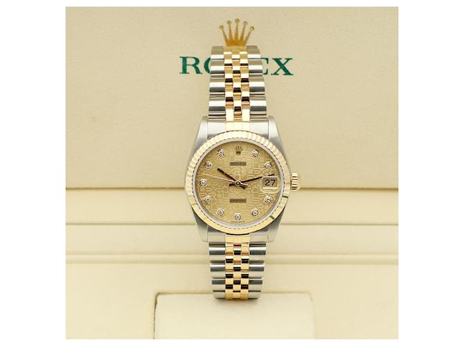 Rolex Datejust Medium Original Diamond Computer Dial Damenuhr Golden - Ansicht 2