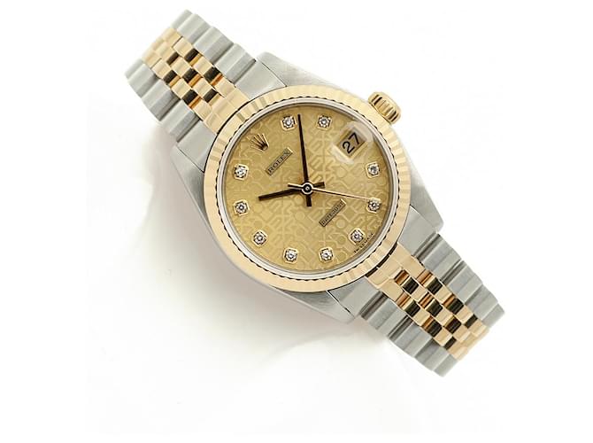 Rolex Datejust Medium Original Diamond Computer Dial Damenuhr Golden - Ansicht 20