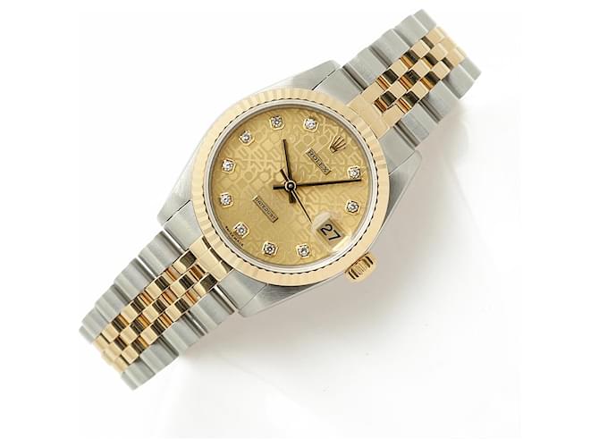 Rolex Datejust Medium Original Diamond Computer Dial Damenuhr Golden - Ansicht 21