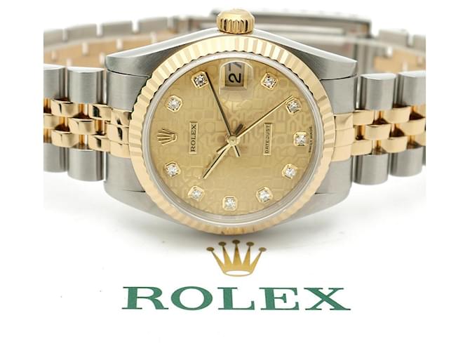 Rolex Datejust Medium Original Diamond Computer Dial Damenuhr Golden - Ansicht 22