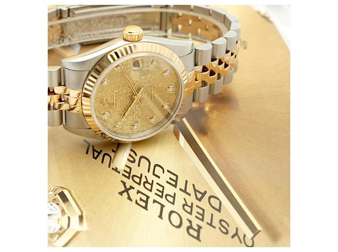 Rolex Datejust Medium Original Diamond Computer Dial Damenuhr Golden - Ansicht 23