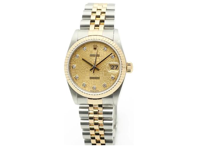 Rolex Datejust Medium Original Diamond Computer Dial Damenuhr Golden - Ansicht 8