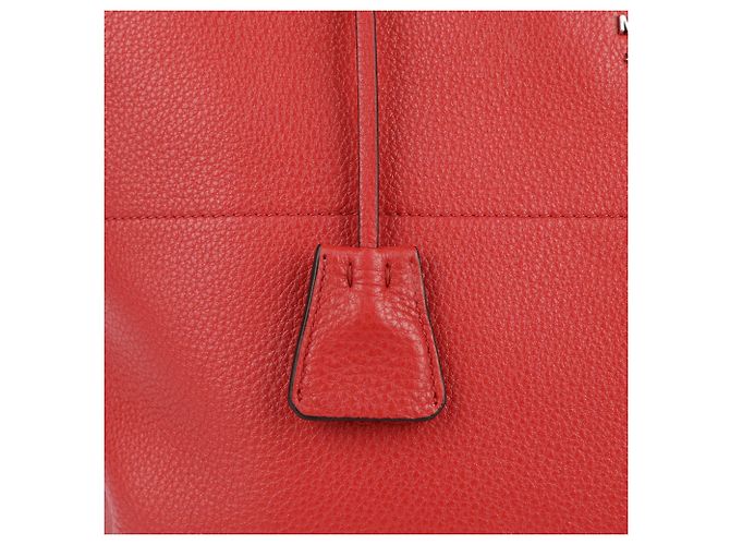 Prada Rote Vitello Phoenix Leder Tote und Schultertasche - Ansicht 4