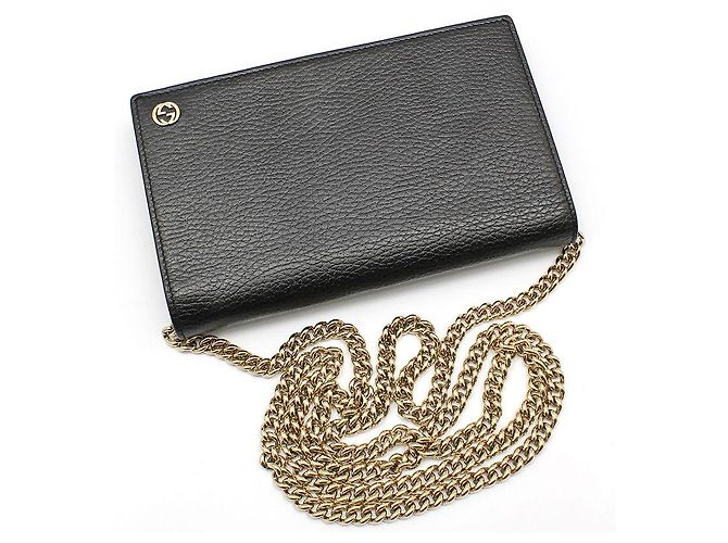 Gucci Mini borsa a tracolla WOC con logo intrecciato nera Nero - vista 3