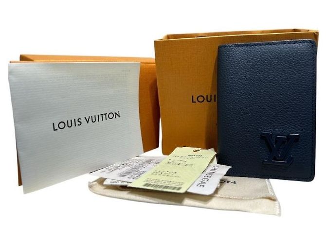 Organizer Louis Vuitton Portacarte Aerogram Marine blu navy - vista 2
