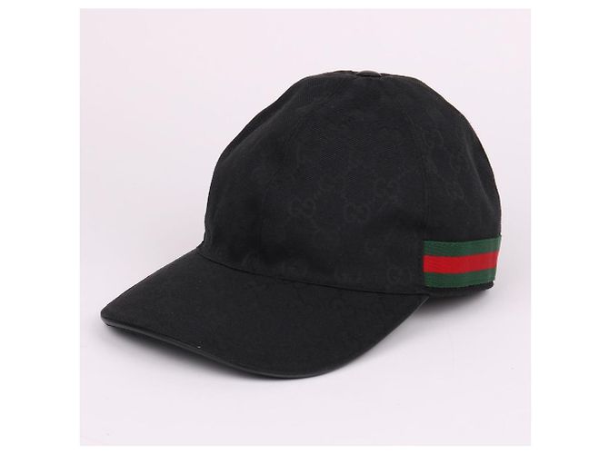Gucci Black GG Fabric Baseball Cap - view 2