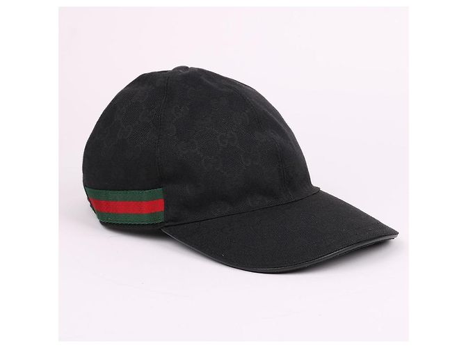 Gucci Black GG Fabric Baseball Cap - view 3